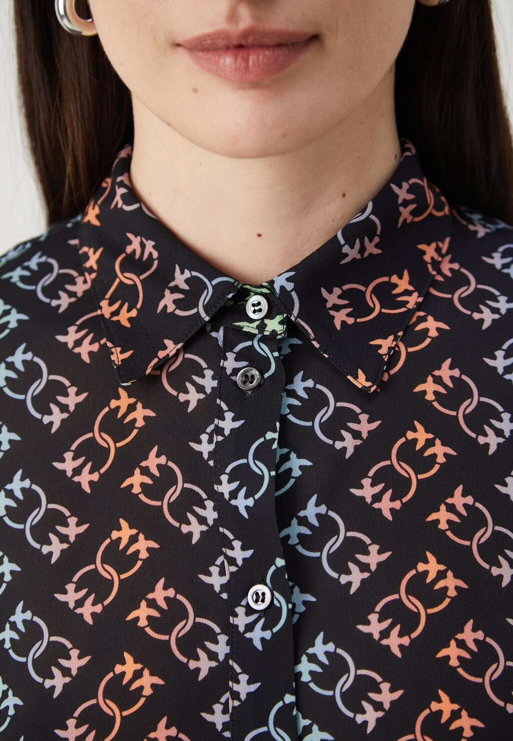 Блузка на пуговицах NEW NORA CAMICIA Pinko, черный