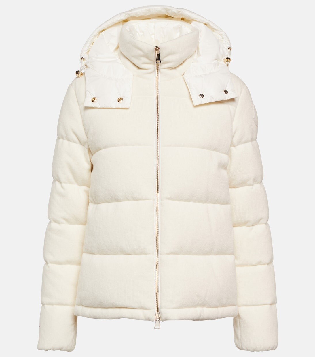 Пуховик Arimi из шерсти и кашемира Moncler, белый