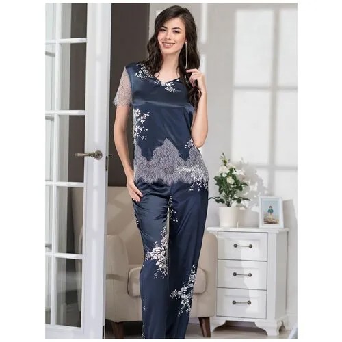 Пижама  MIA-AMORE, размер 42, темно-синий