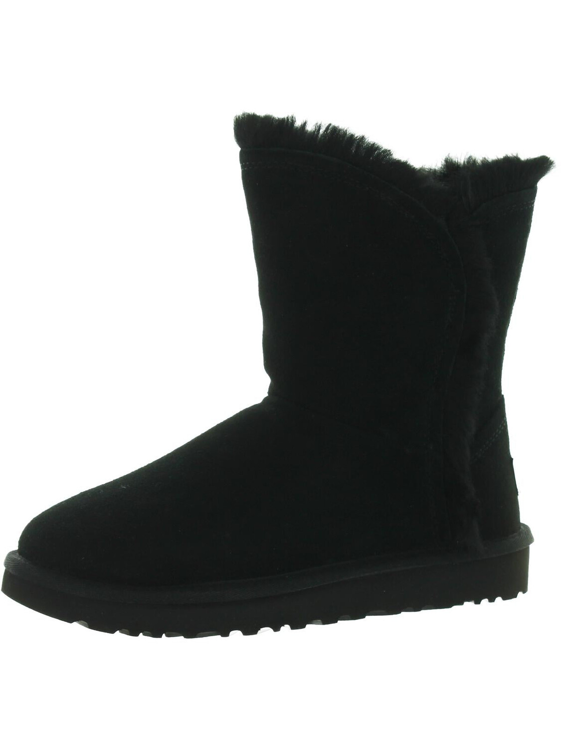 Женские замшевые шерстяные зимние и зимние ботинки UGG, черный