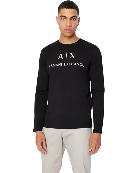 Футболка Armani Exchange AX Logo Long Sleeve, черный