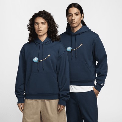 Худи Nike SB Fleece Pullover Skate Hoodie, цвет Armory Navy/White