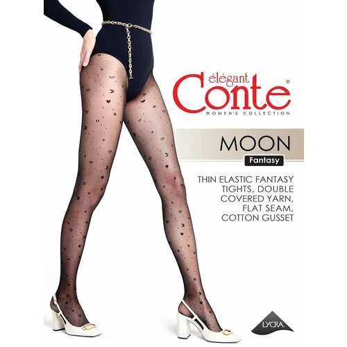 Колготки Conte elegant MOON, 30 den, размер 4/L/4-L, черный