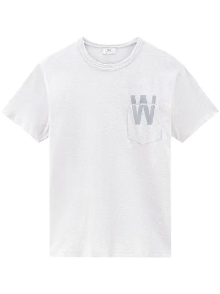 Woolrich футболка с логотипом, серый