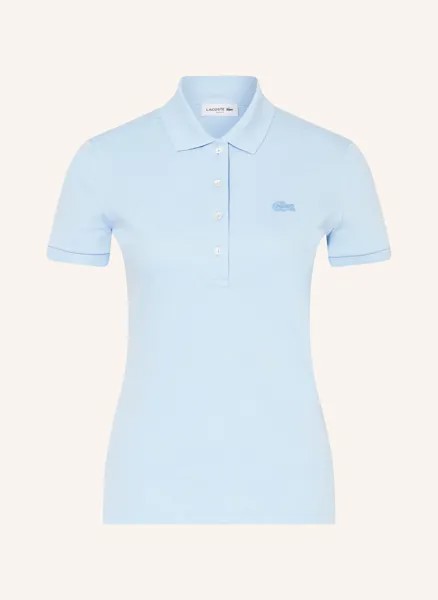 Рубашка-Поло узкого кроя из пике Lacoste, голубой
