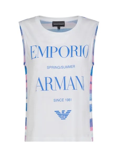 Emporio Armani Майка с логотипом, белый