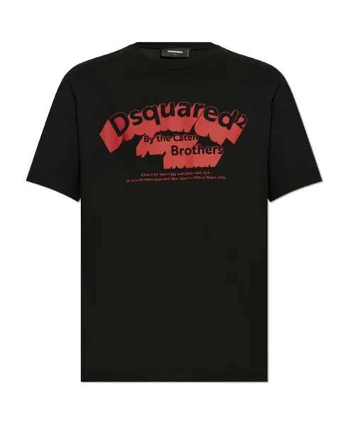 Футболка с принтом Dsquared2, черный