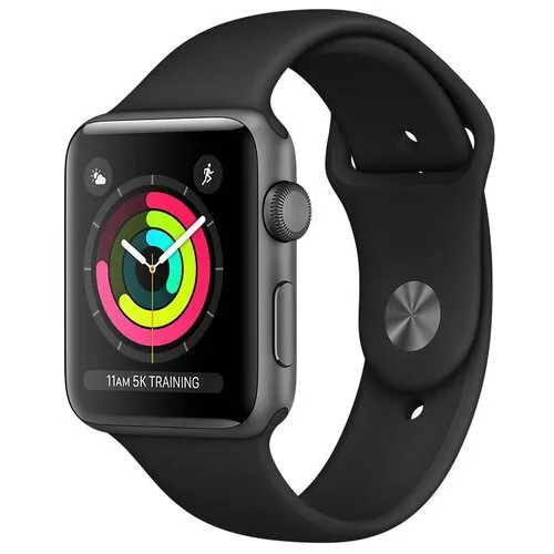 Умные часы Apple Watch Series 3 42мм Aluminum Case with Sport Band RU, серый космос/черный