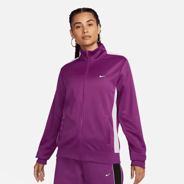 Спортивная куртка из политрикотажа Swoosh NIKE, цвет bold berry/white