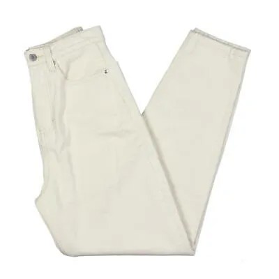 We Wear What Женские белые хлопковые джинсы прямого кроя с карманами 24 BHFO 6327