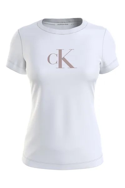 Узкая футболка с логотипом Calvin Klein Jeans, белый