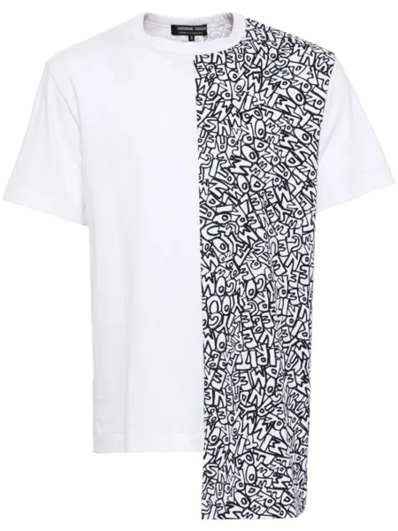 Comme des Garçons Homme Deux футболка из хлопка с графическим принтом, белый
