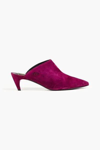 Замшевые мюли Roger Vivier, пурпурный
