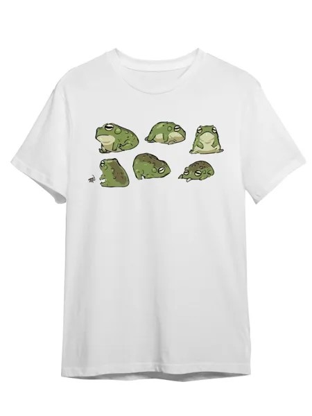 Футболка унисекс СувенирShop Жаба/Лягушка/Frog 4 белая 4XL