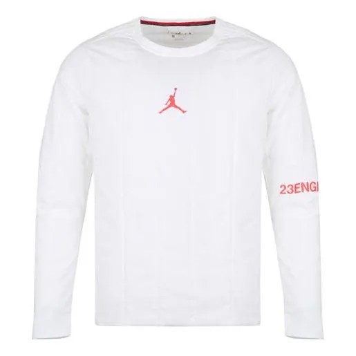 Толстовка Air Jordan 23 Engineered Quilted Round Neck Pullover logo Sports Long Sleeves White, белый