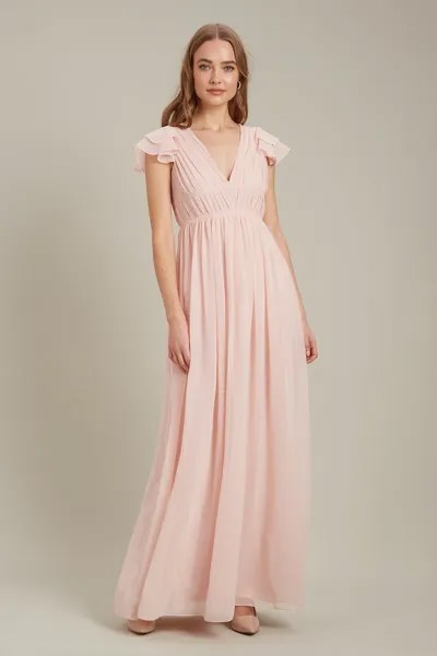 Шифоновое платье макси с рукавами ангела Dorothy Perkins, оранжевый