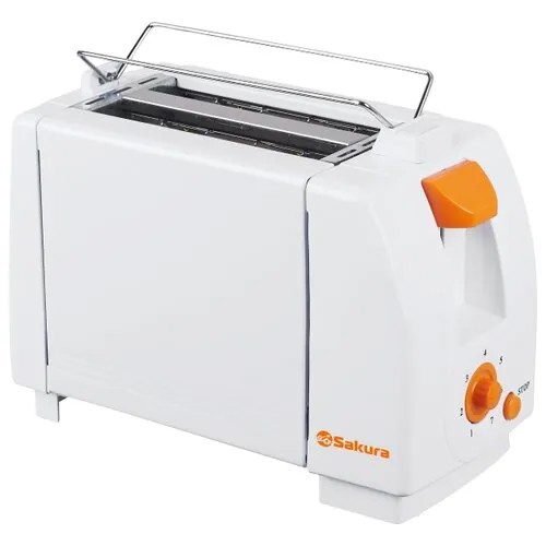 Тостер Sakura SA-7600A , белый/оранжевый