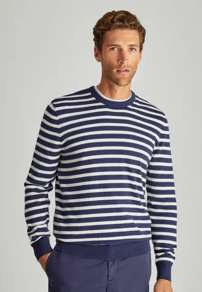 Вязаный свитер NAUT STRIPE CREW Façonnable, цвет navy white