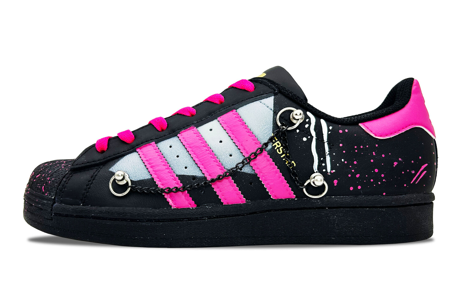 Кроссовки adidas originals Superstar Skateboarding Shoes Unisex Low-top Black/powder, черный/розовый