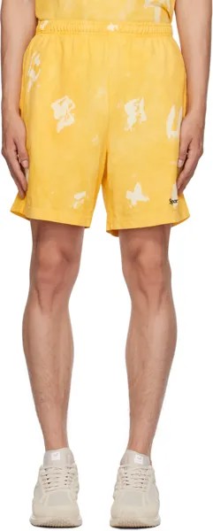 Спортивные и насыщенные желтые шорты с засечками Sporty & Rich