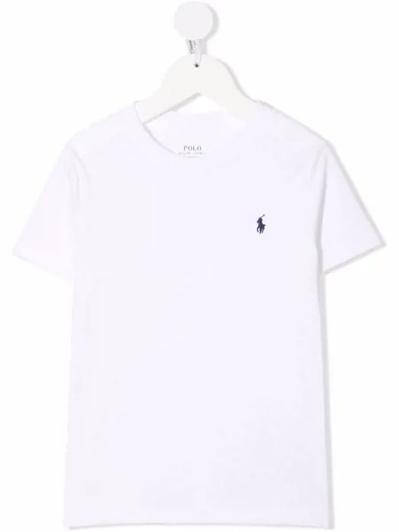 Ralph Lauren Kids футболка с вышитым логотипом