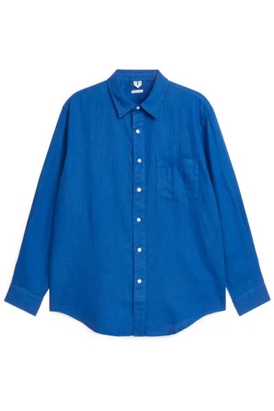 Рубашка мужская ARKET 1056472007 синяя 54 RU (доставка из-за рубежа)