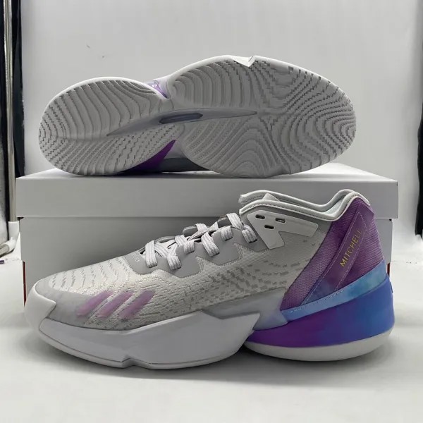 Adidas DON Issue 4 Белые Фиолетовые Серые Баскетбольные Кроссовки GY6502 Мужской Размер