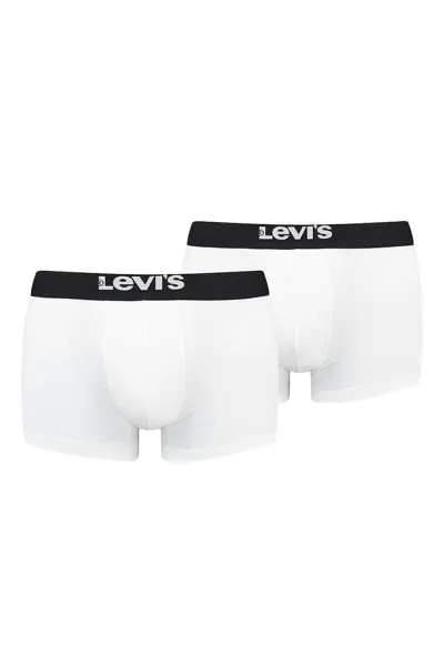 Хлопковые боксеры с логотипом, 2 пары Levi'S, черный