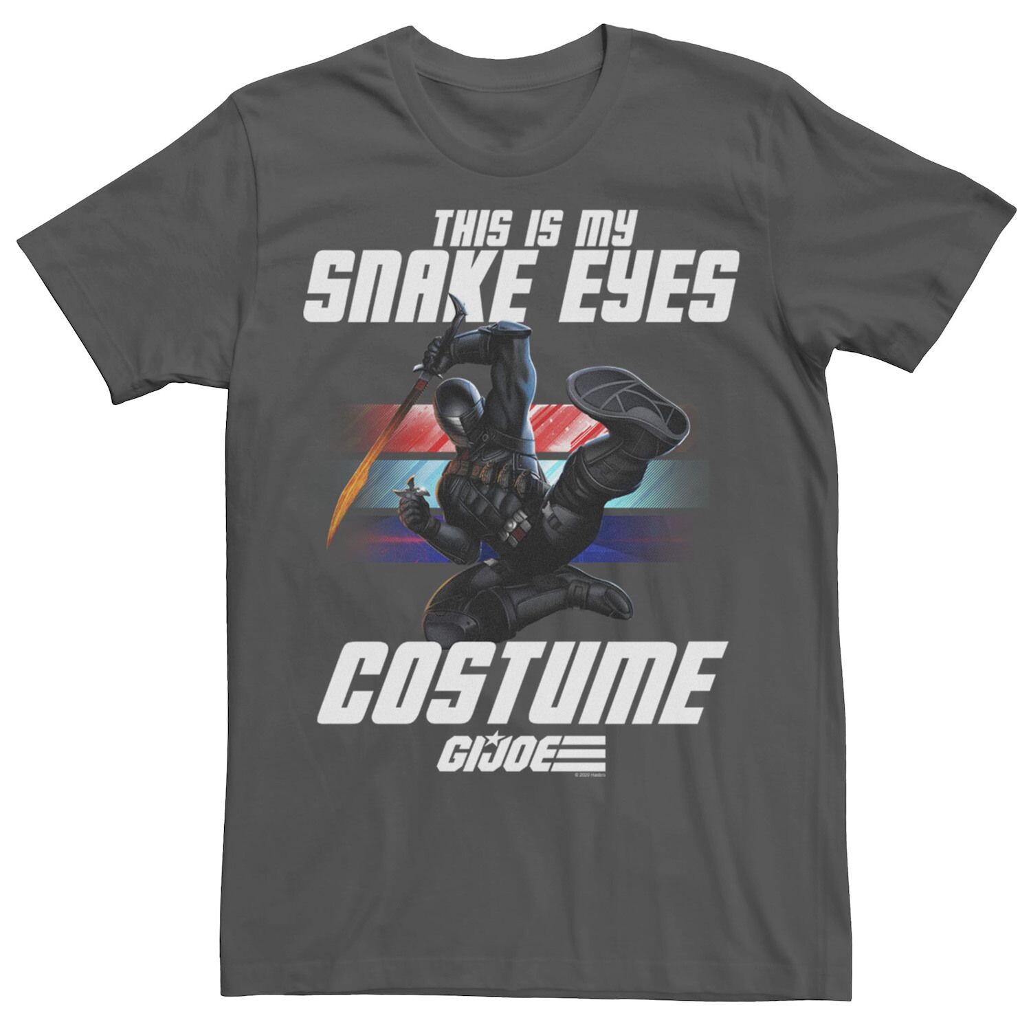 Мужские костюмы G.I. Костюмная футболка Joe Halloween This Is My Snake Eyes Licensed Character