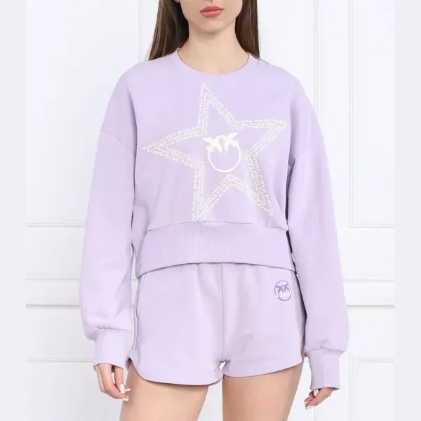Укороченная толстовка Pinko, лавандовый