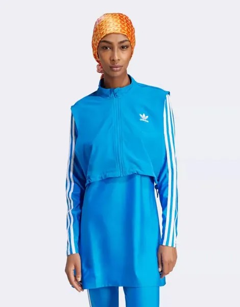 Синий топ adidas Originals Adicolor Full Cover Wear 5