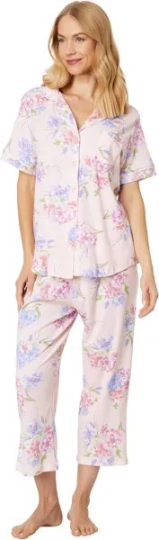 Пижамный комплект Karen Neuburger Island Breeze Short Sleeve Girlfriend Capris PJ Set, цвет Island Breeze Floral
