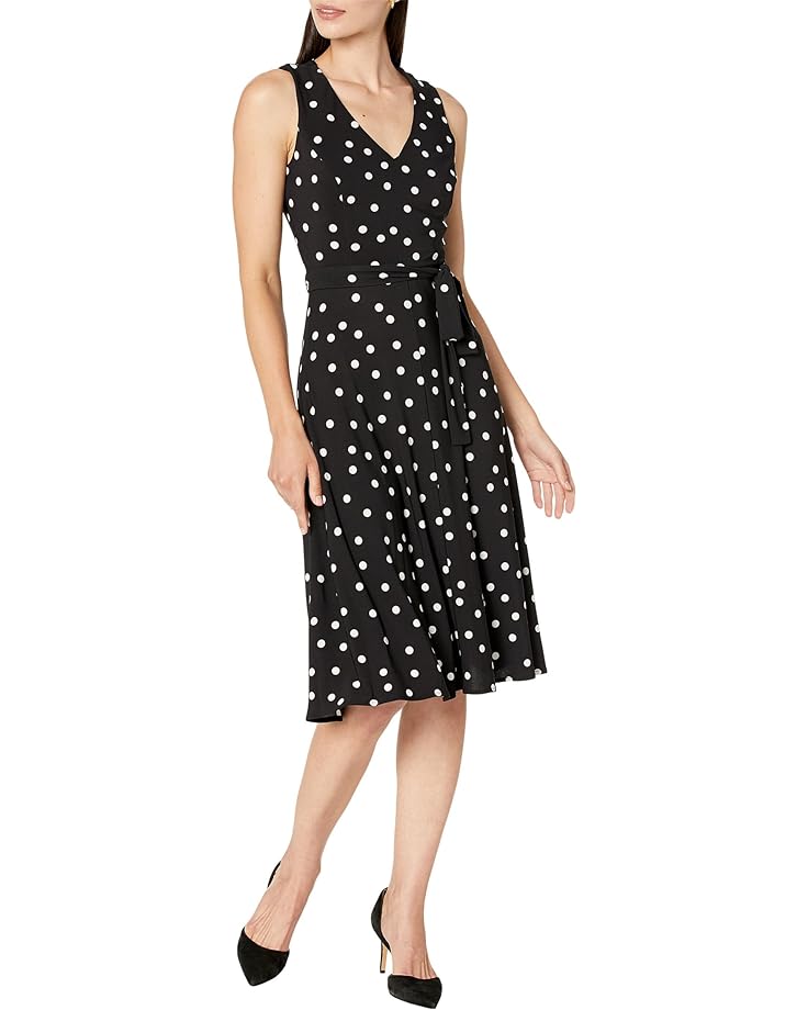 Платье Tommy Hilfiger Jersey Dot Fit-and-Flare, черный
