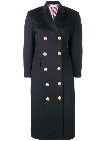 Thom Browne двубортное пальто миди