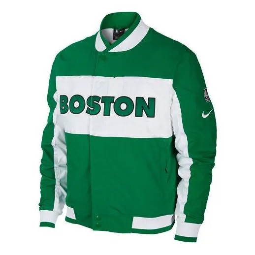 Куртка Nike NBA Boston Celtics Basketball Colorblock Sports Cardigan Jacket Green, зеленый