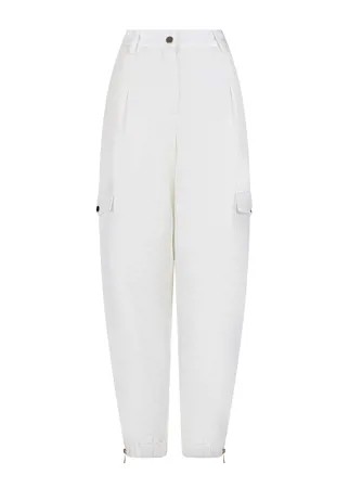 Белые брюки с карманами карго TWINSET