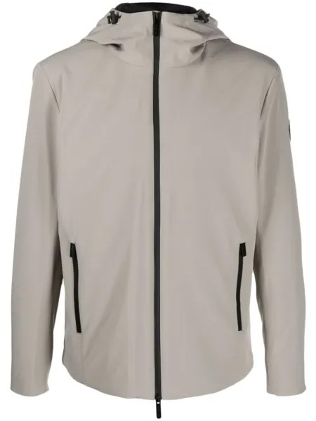 Woolrich куртка с капюшоном и нашивкой-логотипом, серый