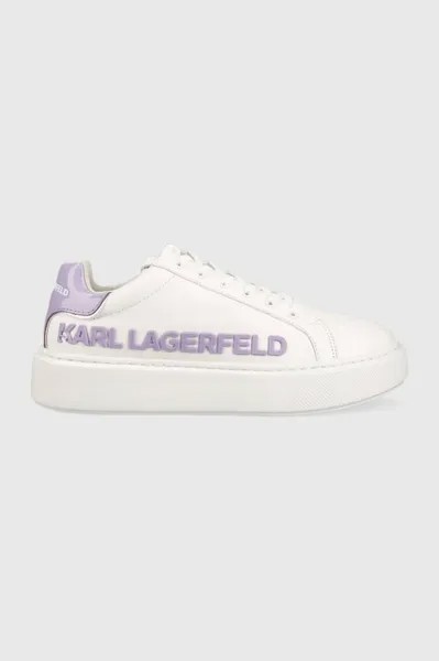 Кожаные кроссовки MAXI КУПИТЬ Karl Lagerfeld, белый