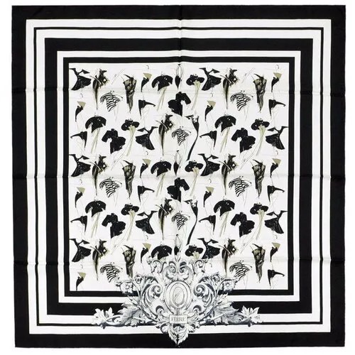 Черно-белый стильный женский платок Gianfranco Ferre 837938