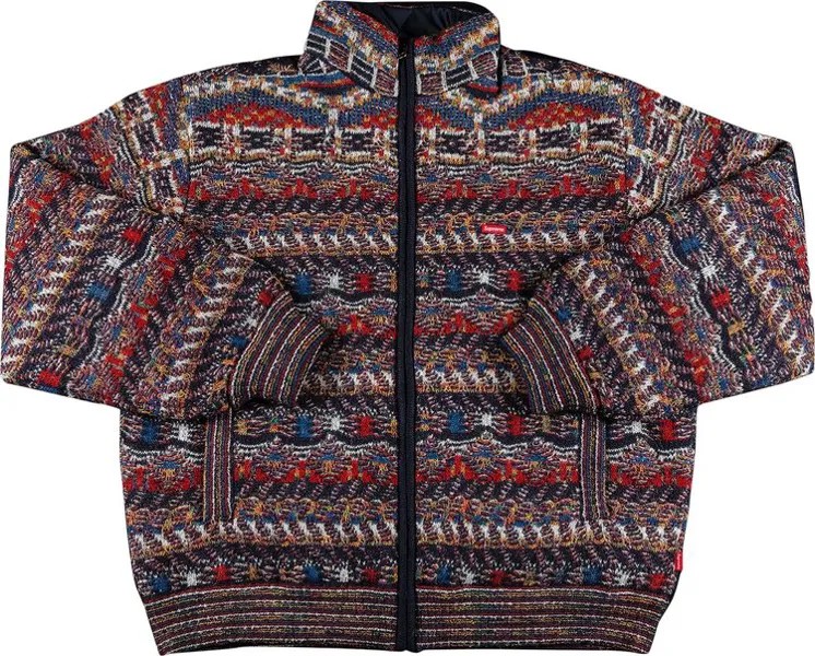 Куртка Supreme x Missoni Reversible Knit Jacket Navy, синий