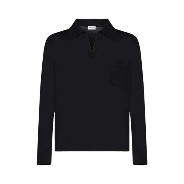 Поло Saint Laurent Short-Sleeve 'Black', черный