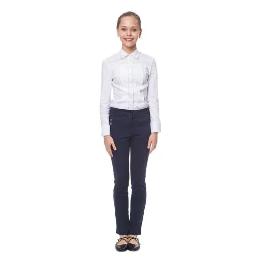Школьные брюки леггинсы  Шалуны, классический стиль, карманы, размер 42, 170, серый