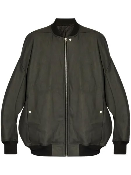Rick Owens удлиненная куртка-бомбер, серый