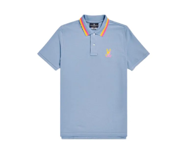 Мужская рубашка поло Psycho Bunny Surrey Blue Cayman B6K973L1PC-CAY, синий