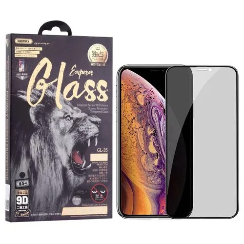 Защитное стекло для iPhone 11 Pro Max/XS Max антишпион Remax Emperor Series 9D GL-35 - Черное