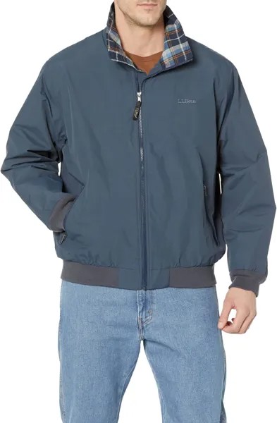 Куртка Warm-Up Jacket Flannel Lined Regular L.L.Bean, цвет Carbon Navy
