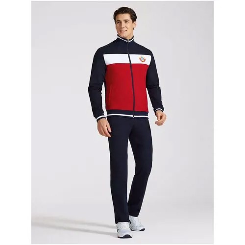 Костюм Red-n-Rock's, олимпийка и брюки, силуэт прямой, карманы, размер 46, красный