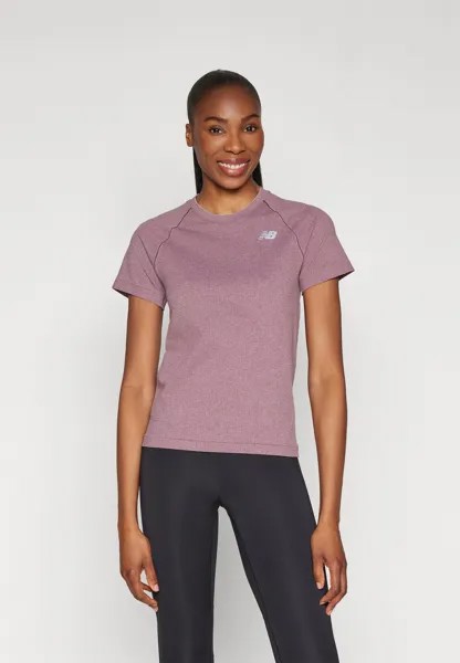 Спортивная футболка SEAMLESS T-SHIRT New Balance, цвет licorice heather (214)