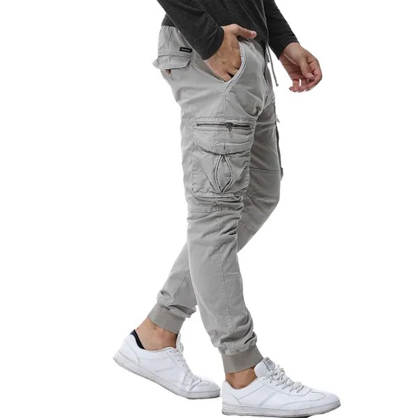 2023 мужские камуфляжные тактические брюки-карго, мужские джоггеры, армейские повседневные хлопковые брюки в стиле милитари, хип-хоп, с ленто...
