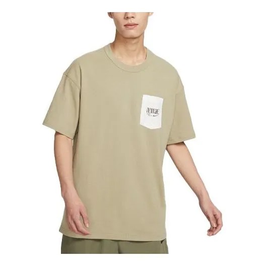 Футболка Nike Just Do It Chest Pocket T-Shirt 'Olive Green', зеленый